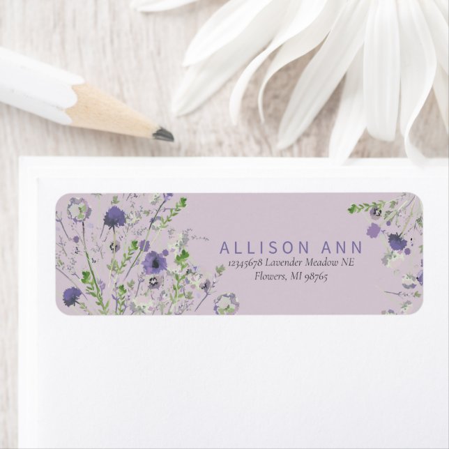 Élégant violet floral (En situation)