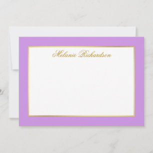 Elegant Violet Gold Frame - Choose Size - Card