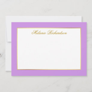 Elegant Violet Gold Frame - Choose Size - Card