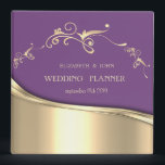 Elegant  Violet Gold  Swirls Wedding Planner Binder<br><div class="desc">Elegant chic violet  gold swirls  wedding planner.</div>