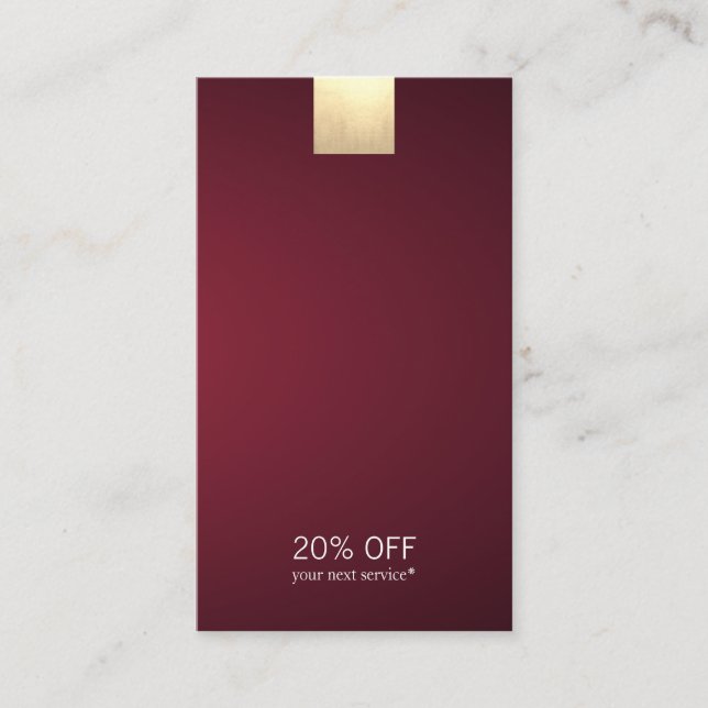 Elegant Violet Gradient Gold Accent Vertical Business Card (Front)