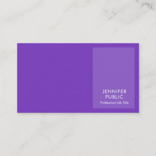 Elegant Violet Modern Professional Creative Chic Business Card