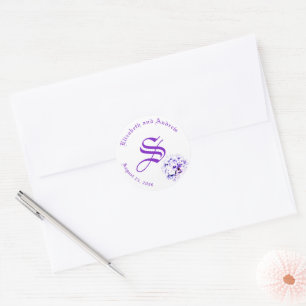 Elegant Violets  Classic Round Sticker