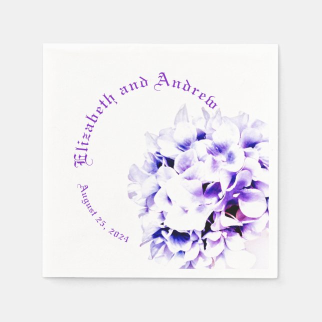 Elegant Violets  Napkin (Front)