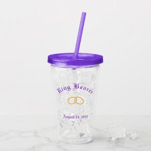 Elegant Violets Ring Bearer Acrylic Tumbler