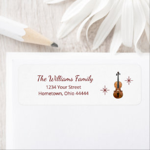 Élégant Violon Musical Noël Adresse de retour
