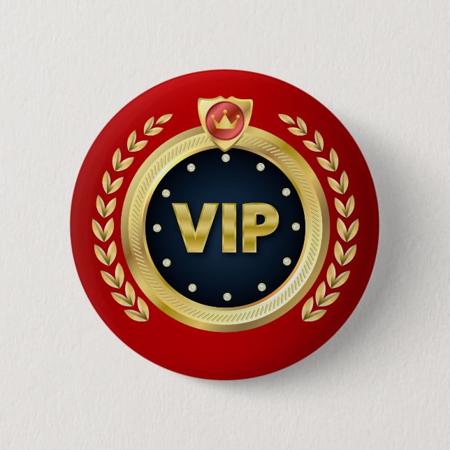 Elegant VIP Access Badge 2 Inch Round Button (Front)