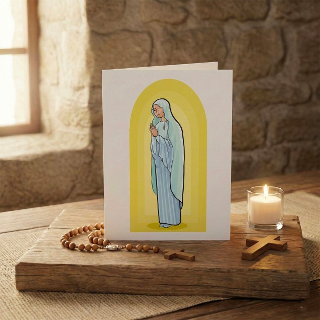 Elegant Virgin Mary Catholic Religious Card (Creator Uploaded)