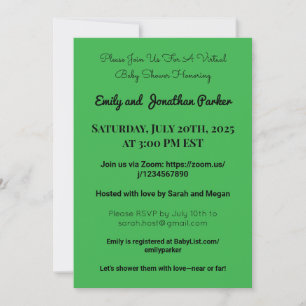 Elegant Virtual Baby Shower Invitation
