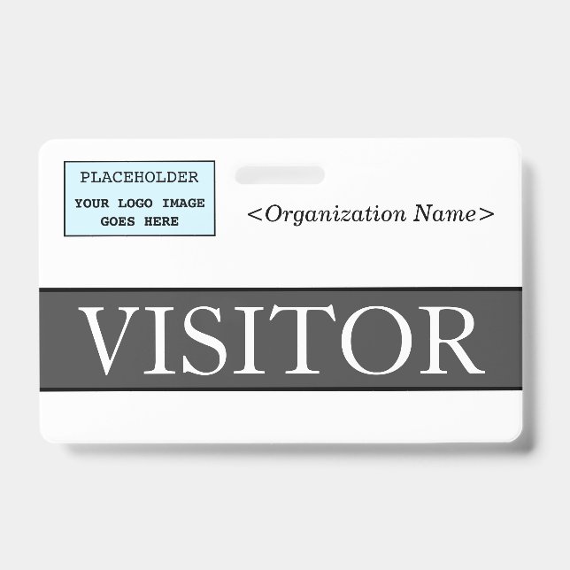 Elegant "VISITOR" Badge (Front)