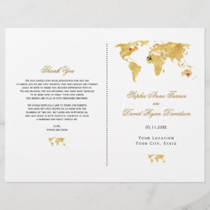 Elégant Voyage Gold World Carte Programme de maria