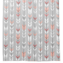 Elegant Warm Grey White Pink Arrows Raining Down