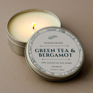 Elegant Warm Milky Creamy Botanic Candle  Classic Round Sticker