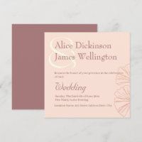 Elegant Warm Pinkish Earth Tones Ginkgo Wedding