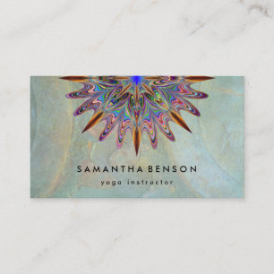 Elegant Water Colour Lotus Flower Logo Yoga Busine Business Card