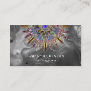 Elegant Water Colour Lotus Flower Logo Yoga Busine Business Card