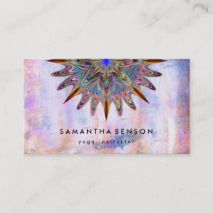 Elegant Water Colour Lotus Flower Logo Yoga Busine Business Card