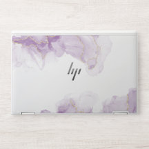 Elegant  Water Marble gold glitter purple colour