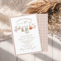 Elegant Watercolor A  little pumpkin is on the way