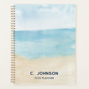Elegant Watercolor Abstract Personalized Planner