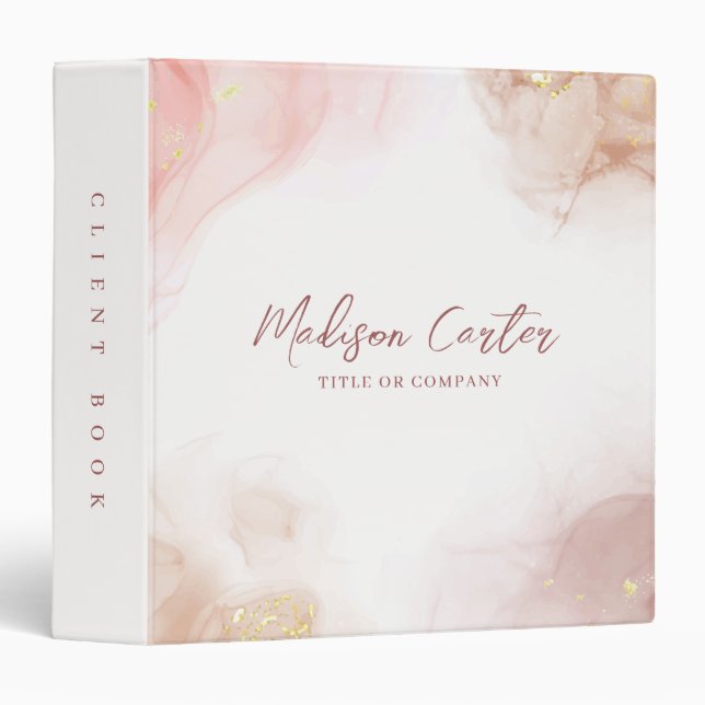 Elegant Watercolor Alcohol Ink Binder (Front/Spine)