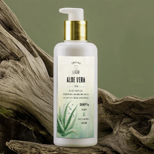 Elegant Watercolor Aloe Vera Label Design
