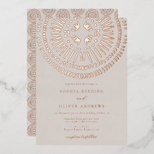 Elegant Watercolor Art Deco Tropical Wedding