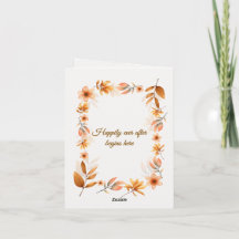 Elegant watercolor autumn floral wedding