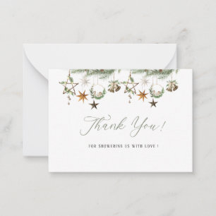 Elegant Watercolor baby it is cold outside Baby sh Card