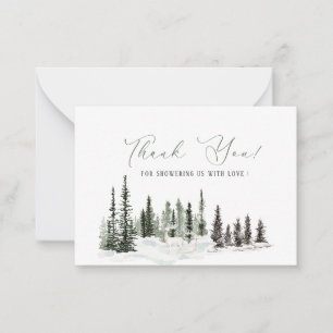 Elegant Watercolor baby it is cold outside Baby sh Card