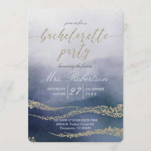 Elegant Watercolor Bachelorette Party Invitation