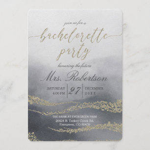 Elegant Watercolor Bachelorette Party Invitation