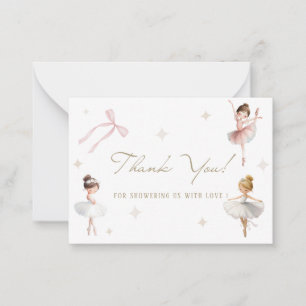 Elegant Watercolor  Ballerina birthday Party tutu  Card
