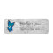Elegant Watercolor Blue Butterfly Return Address