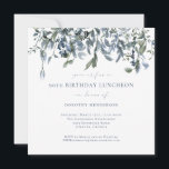 Elegant Watercolor Blue Floral Vines 90th Birthday Invitation<br><div class="desc">Your bride will love this soft blue invitation! This design features watercolor vines with classic typography and elegant script.</div>
