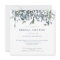Elegant Watercolor Blue Floral Vines Bridal Shower