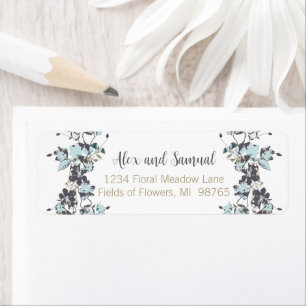 Elegant Watercolor Blue Flowers