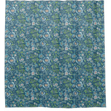 Elegant Watercolor Blue Flowers Greenery Floral