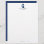 Elegant Watercolor Blue Ginger Jar Interior Design Letterhead<br><div class="desc">This letterhead design exudes sophistication with its centered watercolor ginger jar, set against a crisp white background. The artwork, with its fine blue and white details, adds a touch of classic elegance, perfect for the professional correspondence of interior designers, antique shops, luxury home decor businesses, or aesthetes in any field....</div>