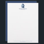 Elegant Watercolor Blue Ginger Jar Interior Design Letterhead<br><div class="desc">This letterhead design exudes sophistication with its centred watercolor ginger jar, set against a crisp white background. The artwork, with its fine blue and white details, adds a touch of classic elegance, perfect for the professional correspondence of interior designers, antique shops, luxury home decor businesses, or aesthetes in any field....</div>