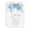 Elegant Watercolor Blue Hydrangea Floral Wedding