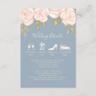 Elegant Watercolor Blush Floral Calligraphy Photo Enclosure Card