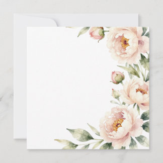 Elegant watercolor blush peony floral background