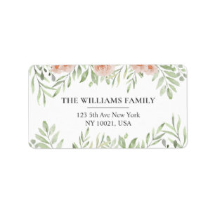 Elegant Watercolor Botanical Greenery Label