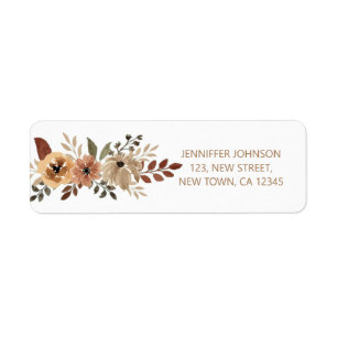 Elegant Watercolor Botanical Return Address Label