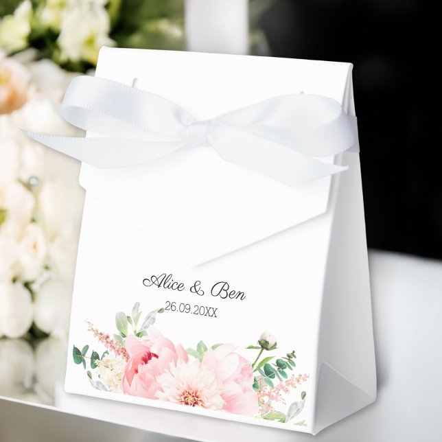 Elegant watercolor Botanical Spring Favor Box (Personalized Elegant watercolor Botanical Spring Favor Boxes
)