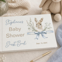 Elegant Watercolor Bunny Baby Shower