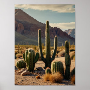 Elegant Watercolor CACTUS Poster