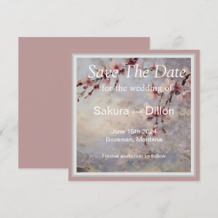 Elegant Watercolor Cherry Blossom Save The Date