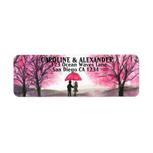 Elegant Watercolor Cherry Blossom Wedding Return
